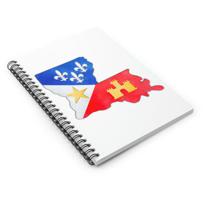 Acadiana Flag Louisiana Spiral Journal Notebook