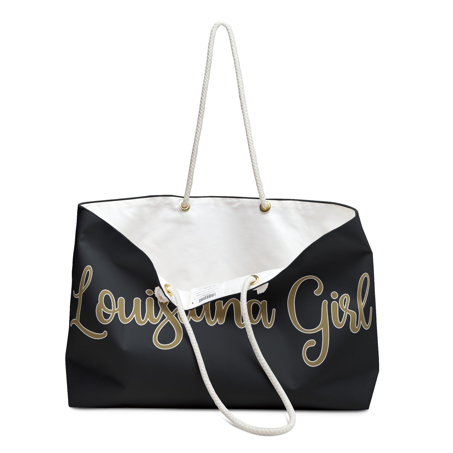 Louisiana Girl Weekender Bag - Black & Gold